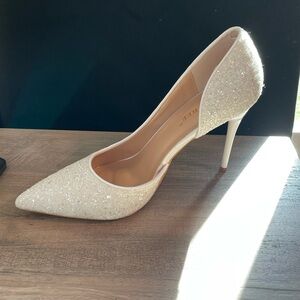 White high heels. Worn once for bridal shower.